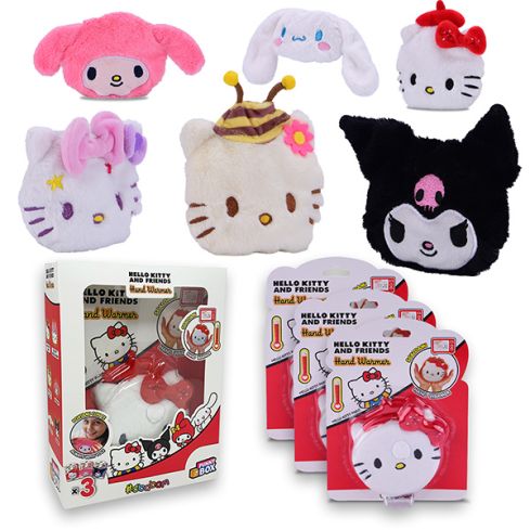 Hello Kitty and Friends Hand Warmer - Funny Box con 3 personaggi diversi