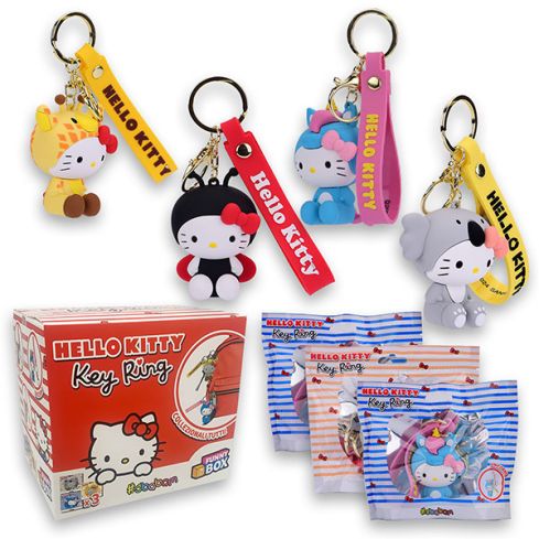 Hello Kitty Key Ring: Funny Box con 3 personaggi diversi