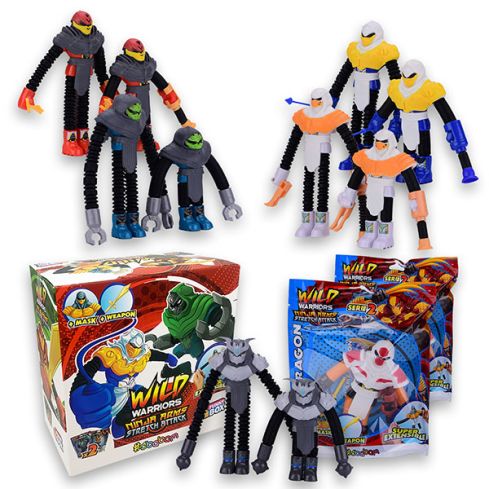 Wild Warriors Ninja Arms Stretch Attack: Funny Box con due personaggi diversi